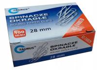 SPINACZE BIUROWE, DŁUGOŚĆ 28mm, 100 SZTUK