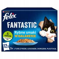 FELIX Fantastic Саше для кота Рыба 12 х 85г