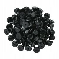 bpi10 Zapięcie przypinki baza broszki pin zatyczka silikonowe 20szt czarne