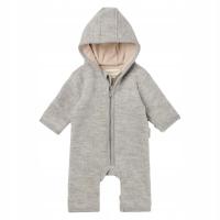 Rampers niemowlęcy wełniany HOFBRUCKER ELLI wełna merino z kapturem r 74/80