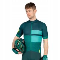 Koszulka rowerowa męska Endura FS260 Print S/S emerald green 2XL