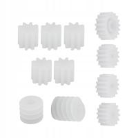 Zestaw 9 Kół Zębatych i Zębatek + 2 Przekładnie Ślimakowe do Silniczków