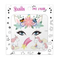 Naklejany tatuaż na twarz, bezpieczny, Unicorn Crown, Snails