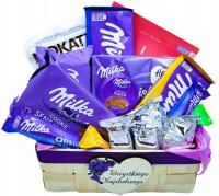 Подарочная корзина MILKA Box набор конфет подарок на День рождения именины 40