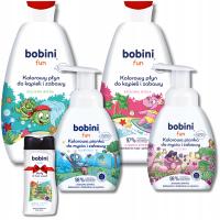 BOBINI Kolorowy Płyn do Kąpieli Kolorowa Pianka do Mycia MIX 2+2 + Gratis