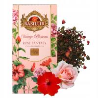 Basilur ROSE FANTASY зеленый листовой чай роза гибискус-75 г
