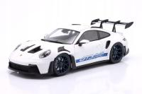 Porsche 911 (992) GT3 RS GT3RS Coupe 2024 White Blue Solido 1:18 S1812102