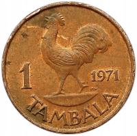 MALAWI 1 TAMBALA 1971 ZWIERZĘTA KOGUT 1G3