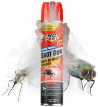 SPRAY OWADOBÓJCZY PREPARAT OPRYSK ŚRODEK NA MUCHY KOMARY MOLE 750ML NO PEST