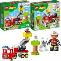 LEGO DUPLO пожарная машина пожарная машина 10969 большие строительные блоки для 2 3 4