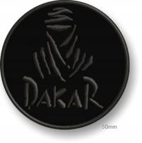 Naszywka termo - DAKAR black 70mm haft