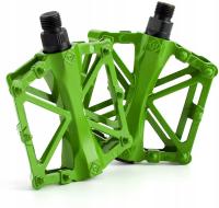 Педали платформы MTB алюминиевые зеленые