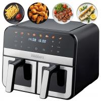 DWUKOMOROWA CERAMICZNA FRYTKOWNICA BEZTŁUSZCZOWA PODWÓJNA 2400W AIR FRYER