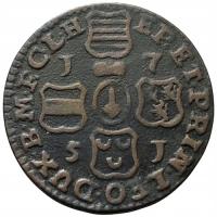 45265. Biskupstwo Liège - 1 liard - 1751r. (2,7g/23mm)