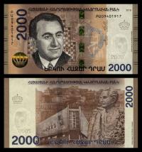 ARMENIA 2000 Dram 2018 P-62 POLIMER UNC
