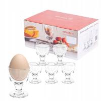 Kieliszki do jajek szklane klasyczne Edwanex zestaw 6 sztuk