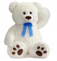 Большой плюшевый мишка 120 см цвет белый вышивка ноги