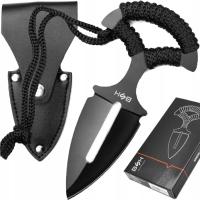 SZTYLET NÓŻ TAKTYCZNY NA SZYJĘ DAGGER WOJSKOWY NECK KNIFE STAL 440 + ETUI