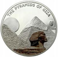 Palau. 5 dolarów 2009, Piramidy w Gizie – SREBRO