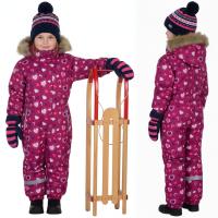 KOMBINEZON ZIMOWY J-377W JEDNOCZĘŚCIOWY PUCHOWY + POLAR