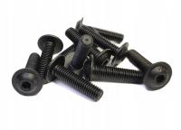 Śruba kulista z podkładką czarny ocynk M8x20 10szt
