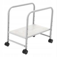 Ruchomy uchwyt na stojak na procesor Obudowa procesora Stojak Rolling Cart z 4 kółkami Biały