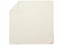 Biała jedwabna gładka poszetka EJ20