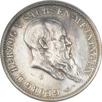 12.aj.SAX.- MEININGEN, GEORG II, 2 MARKI 1901 D