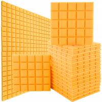 Звукоизоляционная пена акустическая панель выпуклый куб 5 см желтый 50x50x5cm 4m2