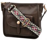 Lulu Castagnette torebka damska listonoszka BOHO CZEKOLADA