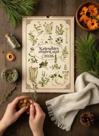 Kalendarz zbioru ziół 2026 format A3 z ziołami zielarski botaniczny