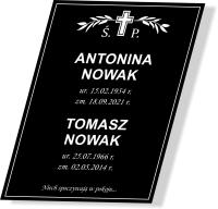 Tablica nagrobna Tabliczka nagrobkowa 20x15cm