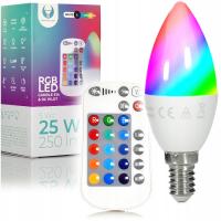 Цветная светодиодная лампа E14 RGB цвета тонкая тонкая нить RGB в тепловом пульте дистанционного управления