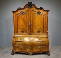 Szafa kredensowa barokowa XVIII w około 1750 r bogato zdobiona - obłędna !!