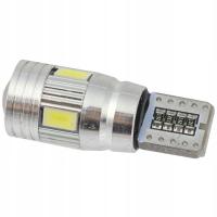 ЛАМПА НАКАЛИВАНИЯ W5W LED 6 SMD ЛИНЗА 5630 CANBUS