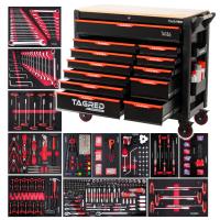 Wózek narzędziowy Tagred czarny 10 szuflad z hamulcem