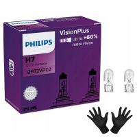 PHILIPS H7 VISIONPLUS +60% 12V 55W 2 SZT + GRATISY