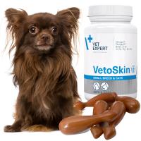 Дополнение для собак мелких пород и кошек для шерсти VET EXPERT VetoSkin 60 CAPS