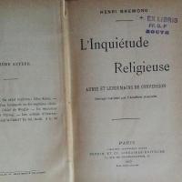 L'Inquietude Religieuse Henri Bremond SPK