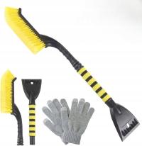 SKROBACZKA DO LODU SZCZOTKA DO ŚNIEGU SAMOCHODOWA ZESTAW 3W1 Z RĘKAWICZKAMI