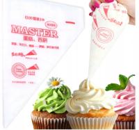 РУКАВА ДЛЯ УКРАШЕНИЯ ТОРТА РАЗМЕР L КОНДИТЕРСКИЕ МЕШКИ 100ШТ КРЕМОВЫЙ МЕШОК