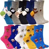 10 par SKARPETY damskie SKARPETKI bawełniane WESOŁE śmieszne 39/41