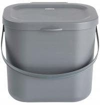 Мусорная корзина 6 л с крышкой и ручкой, идеально подходит для био отходов