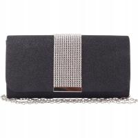 Torebka kopertówka wizytowa wieczorowa czarna wesele sylwester andrzejki