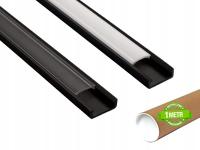 Черный светодиодный профиль для моно RGB светодиодная лента с абажуром 1 метр