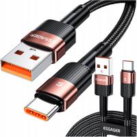 MOCNY Kabel USB USB-C 1m 6A 66W QC3.0 w oplocie do HUAWEI XIAOMI SAMSUNG