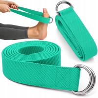 PASEK DO JOGI ROZCIĄGANIA YOGA BELT TAŚMA MATERIAŁOWA DO STRETCHINGU 1,8 m