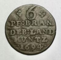 Niemcy 6 Pfennig Brandenburgia 1694 B951