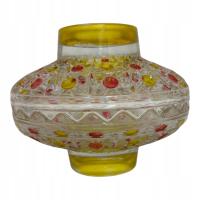 Szklana bomboniera kolorowa.