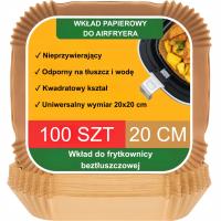 WKŁAD PAPIEROWY DO FRYTKOWNICY BEZTŁUSZCZOWEJ DO PIECZENIA AIR FRYER 100SZT